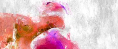 Soyut arkaplanda pürüzlü fırça darbeleri. Fırça boyası. Renkli boya darbeleri. Eşsiz duvar sanatı. Tuvaldeki modern sanat. Renkli çağdaş sanat eserleri. 