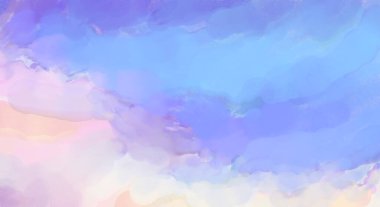 Pastel renklerde suluboya resim. Poster, duvar sanatı, afiş, kart, kitap kapağı ya da ambalaj için rahatlatıcı kompozisyonun yumuşak renkli çizimi. Modern fırça darbeleri resim.