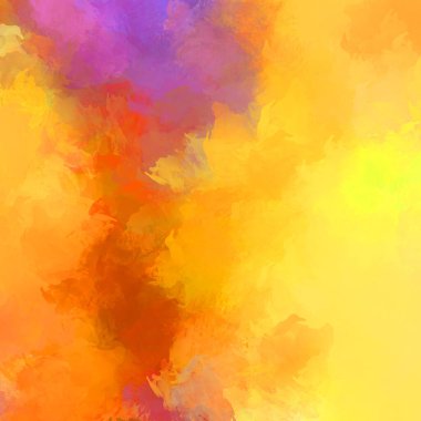 Canlı fırça darbeleriyle boyanmış. Renkli desenli resim. Fırçalanmış duvar kağıdını boya.