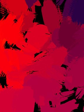 Duvar sanatı Eşsiz ve yaratıcı illüstrasyon. Fırça darbesi ile boyanmış. Renkli fırça darbelerinin soyut arkaplanı. Fırçalanmış canlı duvar kâğıdı. Boyalı sanatsal yaratım.