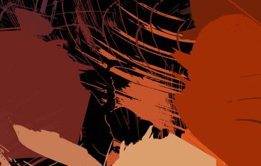 Sanatsal soyut arkaplan. Doku boyalı duvar kağıdı. Boya darbeleriyle yaratıcı bir illüstrasyon. Fırça desenli resim.