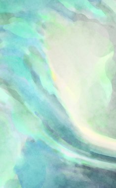 Alkol mürekkebini andıran rahatlatıcı fırça darbelerinin modern resmi. Poster, duvar sanatı, afiş, kart, kitap kapağı veya ambalaj için pastel renkli suluboya resim.