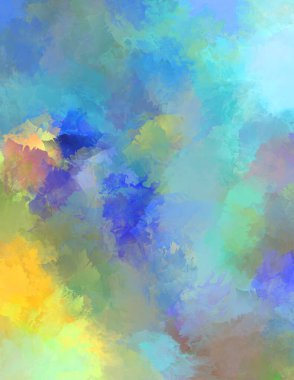 Sanatsal soyut arkaplan. Doku boyalı duvar kağıdı. Boya darbeleriyle yaratıcı bir illüstrasyon. Fırça desenli resim.