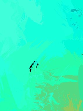 Vahşi fırça darbeleriyle yaratıcı soyut resim. Artistik fırça darbeleriyle donatılmış. Renkli ve canlı bir tasvir. Boyalı sanat.