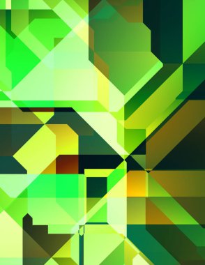 Renkli ve canlı geometrik şekiller katmanları var. Bir teknoloji planının dijital illüstrasyonu. Gelecekçi tasarım şablonu.