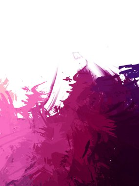 Taranmış Boyalı Soyut Arkaplan. Vahşi kaotik fırça darbeleri. Boya darbeleri. 2D İllüstrasyon. Fırça darbeli resim. 