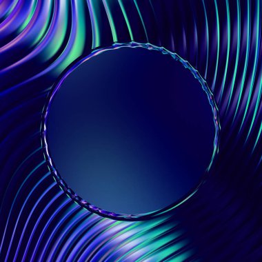 Soyut çerçeveli arkaplan. Renkli, canlı, dalgalı bir duvar kağıdı. Merkezi çerçeveli yaratıcı grafik 2d çizim. Dinamik şekilli modaya uygun sıvı örtüsü.