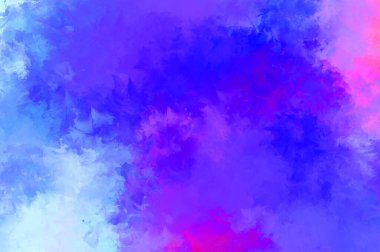 Renkli fırça darbelerinin 2D çizimi. Dekoratif desenli resim. canlı boya desenli arkaplan.