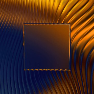 Soyut çerçeveli arkaplan. Renkli, canlı, dalgalı bir duvar kağıdı. Merkezi çerçeveli yaratıcı grafik 2d çizim. Dinamik şekilli modaya uygun sıvı örtüsü.