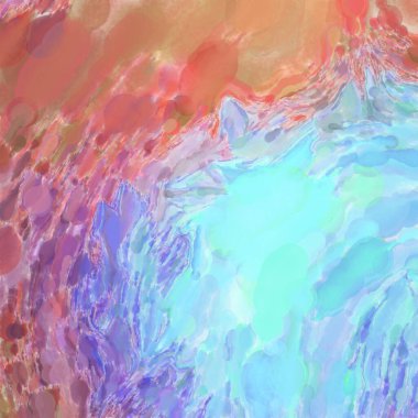 El yapımı sürreal soyut desenli suluboya. Modern sanatsal resim. 2D çizim. Arkaplan boyası karışımı. Yaratıcı duvar sanatı. Çağdaş sanat.