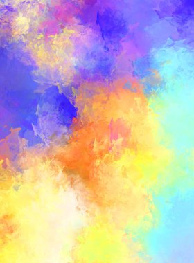 Renkli fırça darbelerinin soyut arkaplanı. fırçalanmış canlı duvar kağıdı. resmedilmiş sanat eseri. Eşsiz ve yaratıcı illüstrasyon.