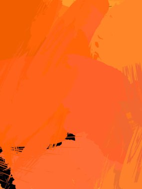 Vahşi fırça darbeleriyle yaratıcı soyut resim. Artistik fırça darbeleriyle donatılmış. Renkli ve canlı bir tasvir. Boyalı sanat.