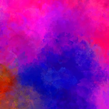 Canlı fırça darbeleriyle boyanmış. Renkli desenli resim. Fırçalanmış duvar kağıdını boya.