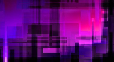 Fütürist soyut geometrik duvar kağıdı. Geometrik renkli şekiller. Dikdörtgen şekilli arka plan. Bir teknolojinin dijital illüstrasyonuName.