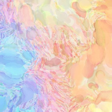 El yapımı sürreal soyut desenli suluboya. Modern sanatsal resim. 2D çizim. Arkaplan boyası karışımı. Yaratıcı duvar sanatı. Çağdaş sanat.