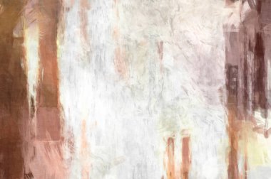 Soyut arkaplanda pürüzlü fırça darbeleri. Fırça boyası. Renkli boya darbeleri. Eşsiz duvar sanatı. Tuvaldeki modern sanat. Renkli çağdaş sanat eserleri. 