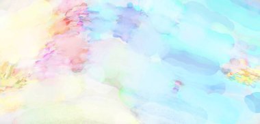 2D çizim. Sanatsal arkaplan resmi. Tablo üzerinde soyut resim. Çağdaş sanat. El yapımı resim. Renkli doku. Modern sanat eserleri. Yüzeyde suluboya fırça darbeleriyle boyama.