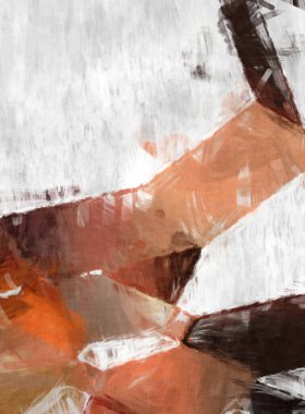 Soyut arkaplanda pürüzlü fırça darbeleri. Fırça boyası. Renkli boya darbeleri. Eşsiz duvar sanatı. Tuvaldeki modern sanat. Renkli çağdaş sanat eserleri. 