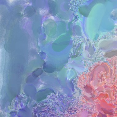 Çağdaş sanat. El işçiliğinin renkli dokusu. Modern resim. Yüzeyde suluboya vuruşlar. Sanatsal arkaplan resmi. Tablo üzerinde soyut resim. Fırça darbeleri. 