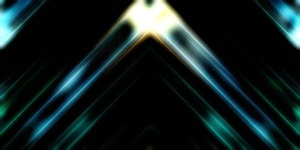 Abstrakte Leuchtende Geometrische Lichter Hintergrund Fraktale Symmetrische Grafische Illustration Überschneidende — Stockfoto