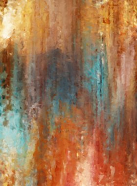 Modern sanat. Renkli çağdaş sanat eserleri. Renkli boya darbeleri. Soyut arkaplanda fırça darbeleri. Fırça boyası. Eşsiz duvar sanatı.