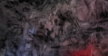 Modern sanat. Taranmış Boyalı Soyut Arkaplan. Fırça darbesi ile boyanmış. Boya darbeleri. 2B Görüntü