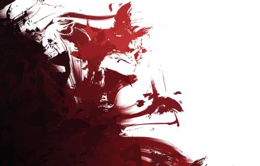 Duvar sanatı Eşsiz ve yaratıcı illüstrasyon. Fırça darbesi ile boyanmış. Renkli fırça darbelerinin soyut arkaplanı. Fırçalanmış canlı duvar kâğıdı. Boyalı sanatsal yaratım.