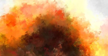 Renkli fırça darbelerinin soyut arkaplanı. fırçalanmış canlı duvar kağıdı. resmedilmiş sanat eseri. Eşsiz ve yaratıcı illüstrasyon.