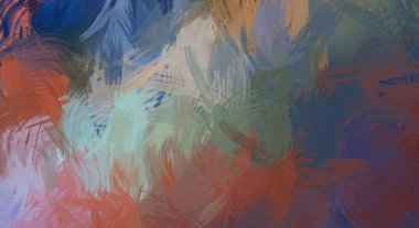 Renkli fırça darbelerinin soyut arkaplanı. fırçalanmış canlı duvar kağıdı. resmedilmiş sanat eseri. Eşsiz ve yaratıcı illüstrasyon.