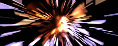 Işık parçacık izleri. Parlayan parçacıkları ve çizgileri olan ışık patlaması yıldızı. Güzel hareketli soyut ışın arkaplanı.