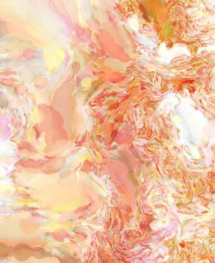 Yumuşak suluboya duvar kağıdı. Hafifçe fırçalanmış renkleri olan sanatsal bir resim. Pastel renkler arkaplana dokunmuş. Soyut duvar sanatı..