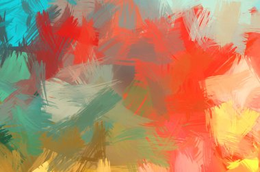 Renkli fırça darbelerinin soyut arkaplanı. fırçalanmış canlı duvar kağıdı. resmedilmiş sanat eseri. Eşsiz ve yaratıcı illüstrasyon.