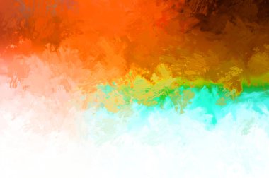 Renkli fırça darbelerinin soyut arkaplanı. fırçalanmış canlı duvar kağıdı. resmedilmiş sanat eseri. Eşsiz ve yaratıcı illüstrasyon.