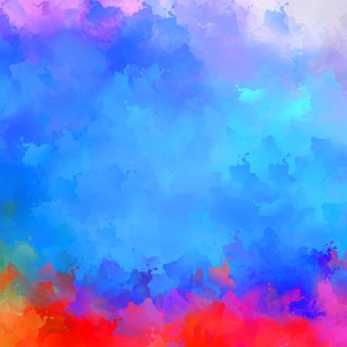 Boya darbeleri. 2D İllüstrasyon. Taranmış Boyalı Soyut Arkaplan. Fırça darbesi ile boyanmış. Modern sanat.