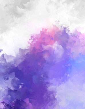 Yaratıcı soyut resim. Artistik fırça darbeleriyle donatılmış. Renkli ve canlı bir illüstrasyon. boyalı sanat.