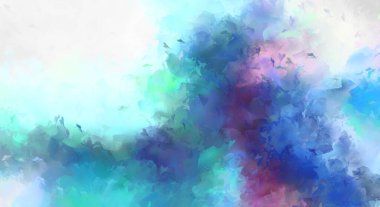 Sanatsal soyut arkaplan. Doku boyalı duvar kağıdı. Boya darbeleriyle yaratıcı bir illüstrasyon. Fırça desenli resim.