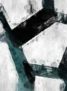 Soyut arkaplanda pürüzlü fırça darbeleri. Fırça boyası. Renkli boya darbeleri. Eşsiz duvar sanatı. Tuvaldeki modern sanat. Renkli çağdaş sanat eserleri. 