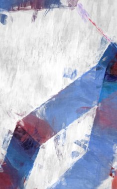 Soyut arkaplanda pürüzlü fırça darbeleri. Fırça boyası. Renkli boya darbeleri. Eşsiz duvar sanatı. Tuvaldeki modern sanat. Renkli çağdaş sanat eserleri. 