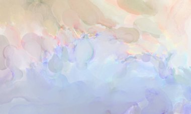 2D çizim. Sanatsal arkaplan resmi. Tablo üzerinde soyut resim. Çağdaş sanat. El yapımı resim. Renkli doku. Modern sanat eserleri. Yüzeyde suluboya fırça darbeleriyle boyama.