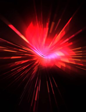 Fütürist mercek patlaması. Parlayan parçacıkları ve çizgileri olan ışık patlaması yıldızı. Güzel soyut ışın arkaplanı.