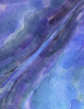 Pastel renklerde suluboya resim. Poster, duvar sanatı, afiş, kart, kitap kapağı ya da ambalaj için rahatlatıcı kompozisyonun yumuşak renkli çizimi. Modern fırça darbeleri resim.