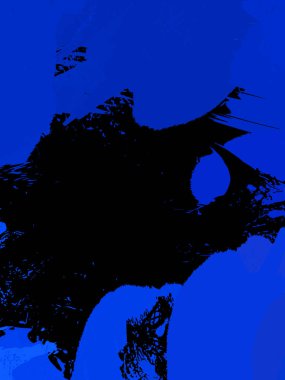 Vahşi fırça darbeleriyle yaratıcı soyut resim. Artistik fırça darbeleriyle donatılmış. Renkli ve canlı bir tasvir. Boyalı sanat.