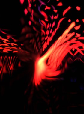 Işık parçacık izleri. Parlayan parçacıkları ve çizgileri olan ışık patlaması yıldızı. Güzel hareketli soyut ışın arkaplanı.