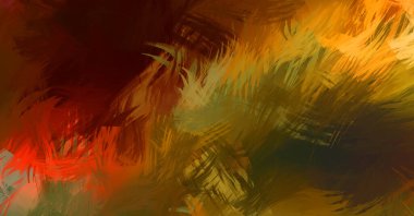 Renkli fırça darbelerinin soyut arkaplanı. fırçalanmış canlı duvar kağıdı. resmedilmiş sanat eseri. Eşsiz ve yaratıcı illüstrasyon.