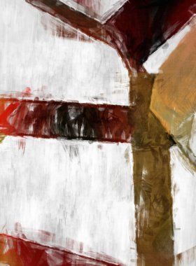 Soyut arkaplanda pürüzlü fırça darbeleri. Fırça boyası. Renkli boya darbeleri. Eşsiz duvar sanatı. Tuvaldeki modern sanat. Renkli çağdaş sanat eserleri. 