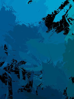 Vahşi fırça darbeleriyle yaratıcı soyut resim. Artistik fırça darbeleriyle donatılmış. Renkli ve canlı bir tasvir. Boyalı sanat.