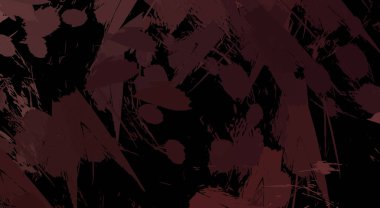 Canlı fırça darbeleriyle boyanmış. Renkli desenli resim. Fırçalanmış duvar kağıdını boya.