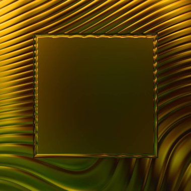 Soyut çerçeveli arkaplan. Renkli, canlı, dalgalı bir duvar kağıdı. Merkezi çerçeveli yaratıcı grafik 2d çizim. Dinamik şekilli modaya uygun sıvı örtüsü.