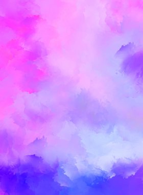 Renkli fırça darbelerinin 2D çizimi. Dekoratif desenli resim. canlı boya desenli arkaplan.