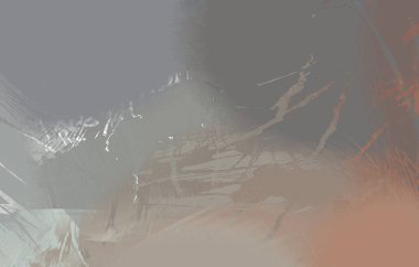 Renkli fırça darbelerinin 2B çizimi. Dekoratif doku resmi. Canlı boya desenli arka plan. Kaotik fırça darbeleri resim.